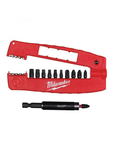MILWAUKEE ZESTAW KOŃCÓWEK 12szt. DRIVE G. II SHOCKWAVE