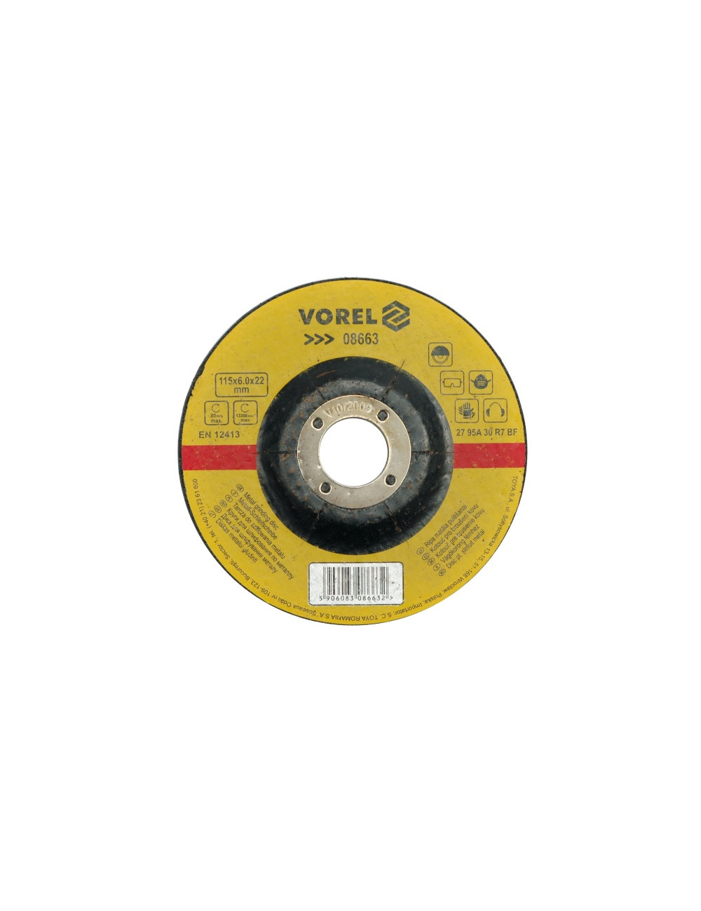 VOREL TARCZA SZLIF.MET.230*6,8mm