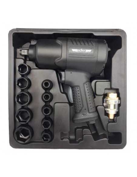 ADLER KLUCZ UDAROWY PNEUMATYCZNY 1/2" 1590Nm + NASADKI