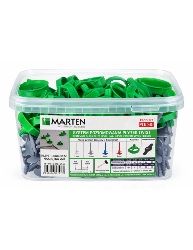 MARTEN SYSTEM TWIST GWINT 1,5MM, 150 SZTUK + 50 NAKRĘTEK