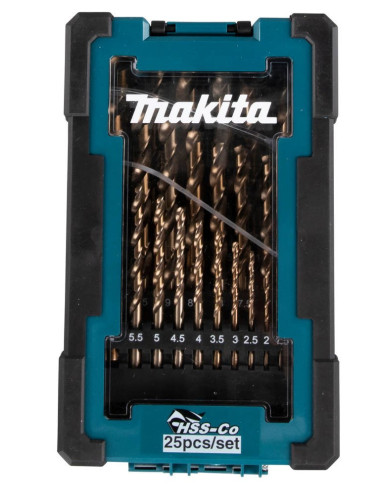 MAKITA ZESTAW WIERTEŁ DO METALU HSS-CO 25szt.