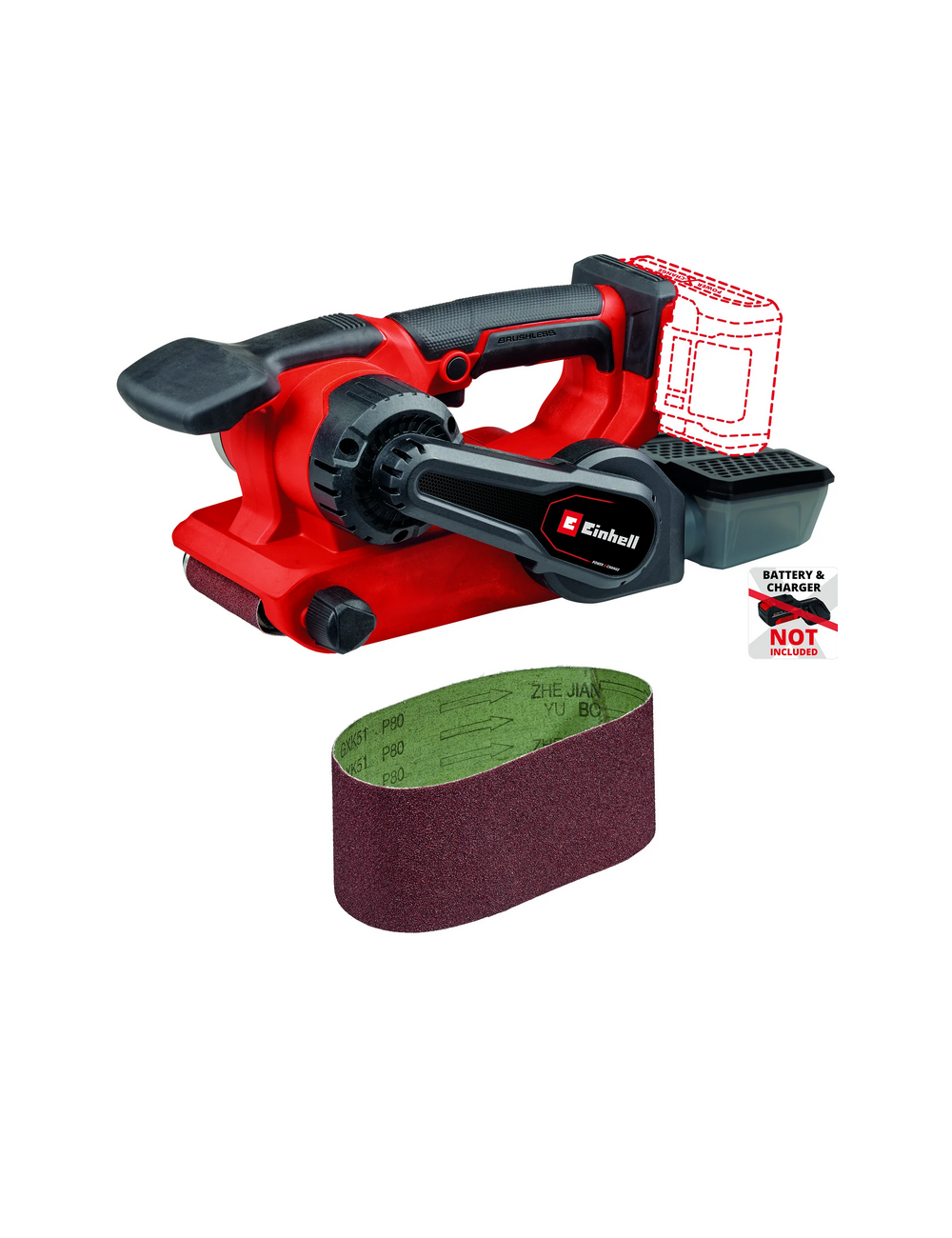 EINHELL SZLIFIERKA TAŚMOWA AKUMULATOROWA TP-BS 18/457 Li BL – SOLO