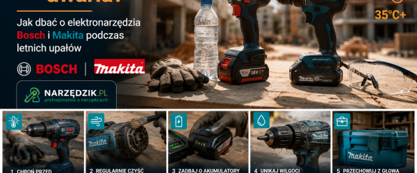 Ciepło, cieplej, awaria? Jak dbać o elektronarzędzia Bosch i Makita podczas letnich upałów